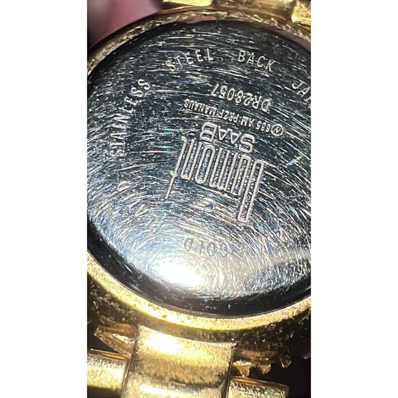 Dumont Saab Watch Gold Stainless Steel  Water Resist Beige Quartz DR 28057 - Picture 7 of 16